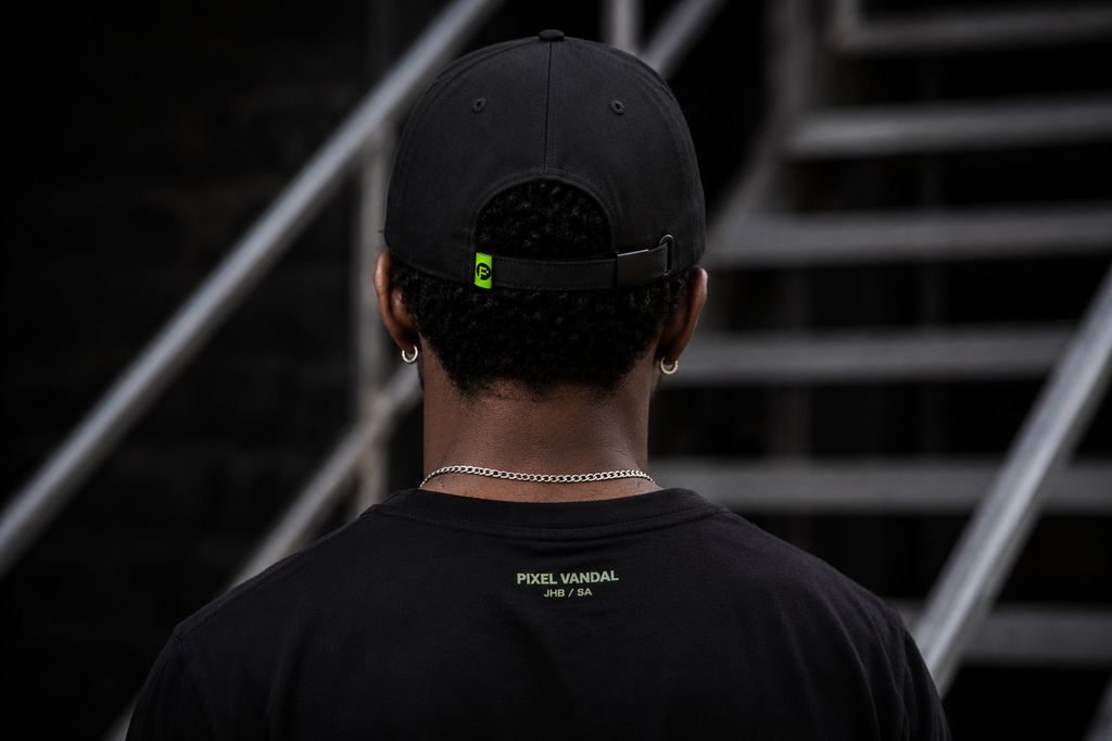 Pixel Vandal JHB Cap — Triple Black Edition